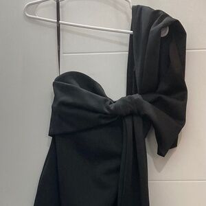 asos one shoulder gown